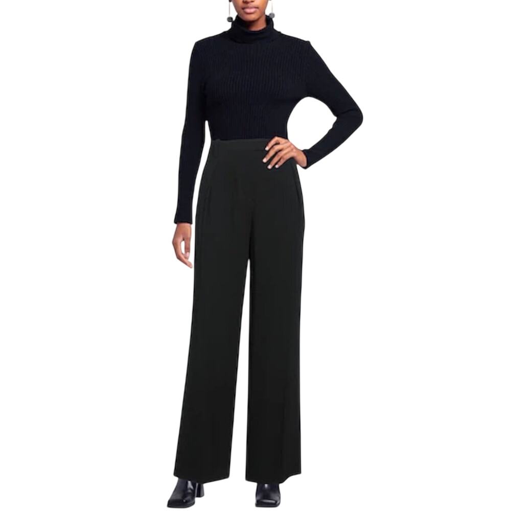 rag & bone Black Wide-Leg High-Waist Pants